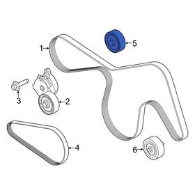 Ford Oe Ft4z8678a For F-150 2015-2024 Upper Accessory Drive Belt Idler Pulley