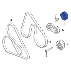 Ford Oe Jr3z8678a For F-150 2012-2013 Accessory Drive Belt Idler Pulley
