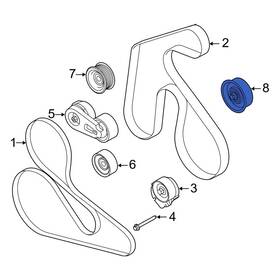 Ford Oe Kr3z6c348a For F-150 2024 Accessory Drive Belt Idler Pulley