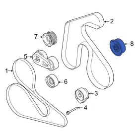 Kr3z6c348a Ford Oe For F-150 2024 Accessory Drive Belt Idler Pulley