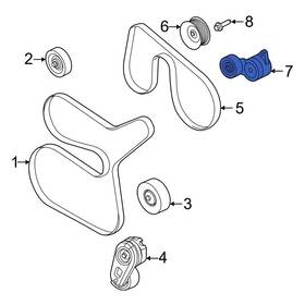 Ford Oe Lc3z6a228a For E-350 Super Duty 21-24 Accessory Drive Belt Tensioner Assembly