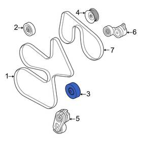 Ford Oe Lc3z8678b For E-350 Super Duty 21-25 Lower Accessory Drive Belt Idler Pulley