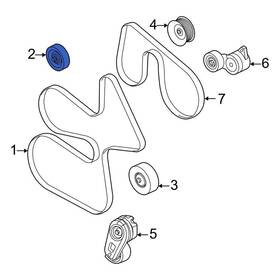 Ford Oe Lc3z8678c For E-350 Super Duty 21-25 Upper Accessory Drive Belt Idler Pulley