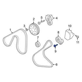 Ford Oe W709638s439 For F-150 2011-2024 Belt Tensioner Bolt