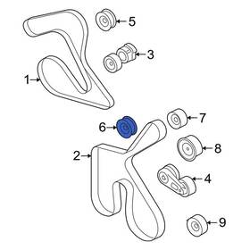 Ford Oe Xr3z8678ba For Mustang 1996-2014 Accessory Drive Belt Idler Pulley