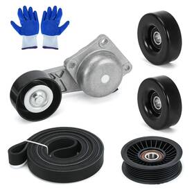 Fqranbo 061025 38274 Serpentine Belt Drive Kit Tensioner And Idler Pulley Fits For 90k-38274a