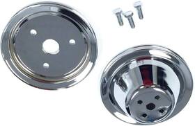 Gearhead Performance 8950bkk Small Block Chevy Chrome Steel Short Water Pump 1 Groove Pulley Kit Set Sbc 350