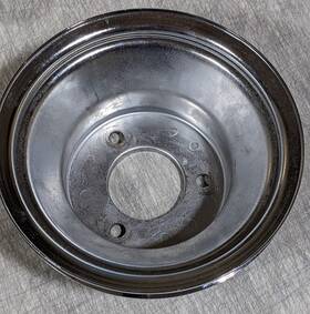Gearhead Wa9724 Big Block Chevy Long Pump 3 Groove Chrome Crankshaft Pulley Lwp Bbc 396 454 Used