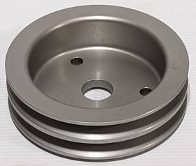 Gh 6007 Small Block Chevy Aluminum 2 Groove Lower Crankshaft 15% Reduction Pulley Swp
