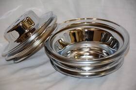 Gh 9723-9724 Chrome Big Block Chevy Long Water Pump And Crankshaft Crank Pulley 396 454 Bbc