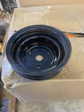 Gh R9607 1969-85 283 350 Chevy Double Groove Long Pump Crankshaft Pulley Sbc 14055146-bfc