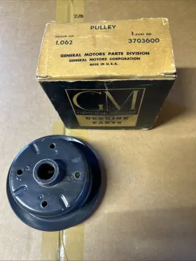 3703600 Gm Nos Generator Pulley For 1953-1954 Cars And Pickup Trucks 3703600 Gm Nos Generator Pulley For 1953-1954 Cars And Pickup Trucks