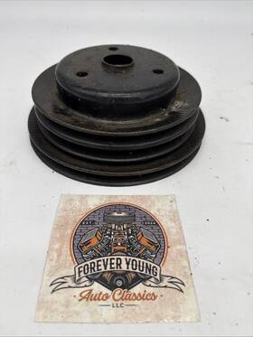 Gm 3972180c 1969-1986 Chevy 3 Groove Crank Pulley Small Block With A/c 307 327 350