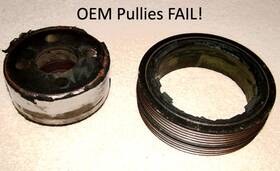 Grimmspeed 095015r Lightweight Crank Pulley Red For Subaru All Ej Engines