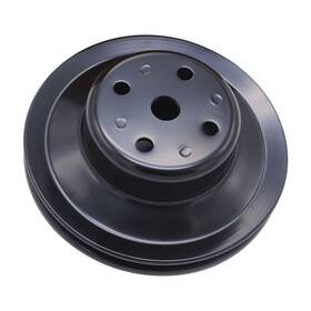 Gskmotor Ssa-25191-bk 1 Pc Black Steel Upper Pump Pulley Double Groove Fits Big Block Chevy 396-454