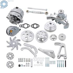 Happy19star Hp146931 Alum Pulley Bracket Kit For Sbc Chevy Alternator Power Steering Long Water Pump