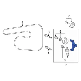 311706b2a01 Honda Oe For Accord 18-22 Accessory Drive Belt Tensioner Assembly