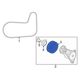 Honda Oe 3118061aa01 For Pilot 23-26 Accessory Drive Belt Tensioner Pulley