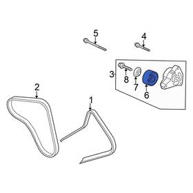 Honda Oe 31180p8fa03 For Pilot 03-04 Accessory Drive Belt Tensioner Pulley