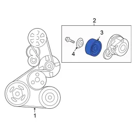 31180raaa01 Honda Oe For Civic 06-15 Accessory Drive Belt Tensioner Pulley
