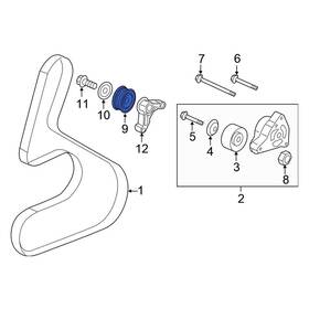 Honda Oe 31190rx0a02 For Civic 2012-2015 Accessory Drive Belt Idler Pulley
