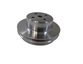 Hrc P88844 Bb Chevy Double Groove Water Pump Pulley - Long Aluminum Satin Lwp