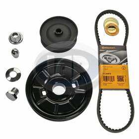 Iap Performance Ac903023 Black Alternator And Crank Pulley Kit For Vw Air-cooled Beetle Ghia Bus Thing