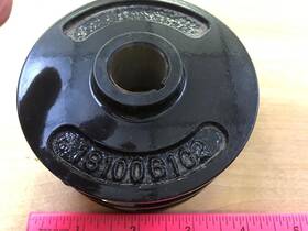International 180081c1 1810061c2 Pulley Cast Iron Twin V Belt 7/8 Inch Shaft 3-15/16 Od