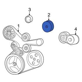 Jeep Oe 53013324ab For Liberty 2002-2005 Accessory Drive Belt Idler Pulley
