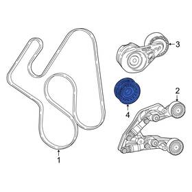 Jeep Oe 68397345aa For Wrangler 2018-2020 Accessory Drive Belt Idler Pulley