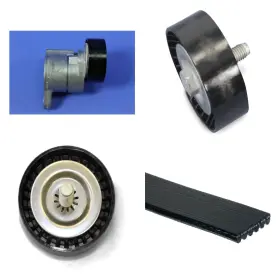 Bndl-934473 Jeep Oe 4-pc Cooling Belts And Pulley Kit