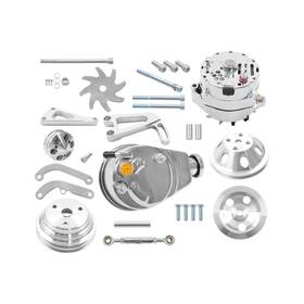 Labwork Bck98626k Alter Power Steering Long Water Pump With Pulley And Bracket Kit Sbc For Chevy New