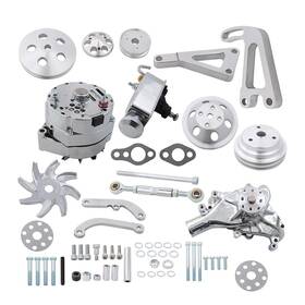 Labwork Law293862 Power Steering Long Water Pump With Pulley And Bracket Kit For Sbc Chevy