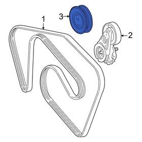 Lincoln Oe 4w4z6c348aa For Ls 2000-2005 Accessory Drive Belt Idler Pulley