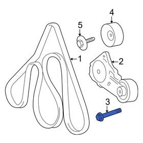 Lincoln Oe W705738s309 For Town Car 2003-2011 Belt Tensioner Pulley Bolt