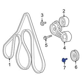 Lincoln Oe W707288s437 For Navigator 2007-2014 Belt Tensioner Pulley Bolt