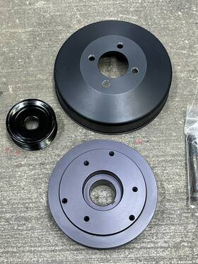 March 1155-08 Aluminum Pulley Kit Ford 4.6l Mustang Gt #1155-08 Ft99-04 With Long Pump