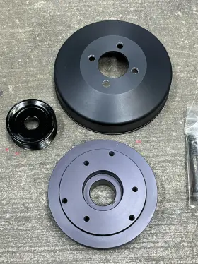 Ft99-04 March 1155-08 Aluminum Pulley Kit Ford 4.6l Mustang Gt #1155-08 With Long Pump