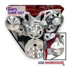 March Performance 021155 21155 Kit Sbc Style Track Pulley Set With Power Steering Parts