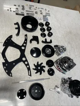 13165-08 March Performance 3 Idler Kit W Man. Tensioner 59-79 Pont 389 400 Etc