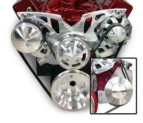 March Performance 21155 - Sbc Style Track Pulley Set With Power Steering