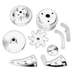 March Performance 22030 - Ultra Alternator Serpentine Pulley And Bracket Kit