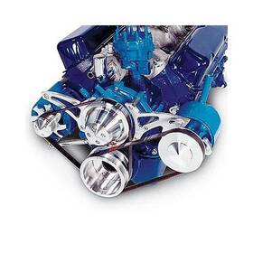 March Performance 30185 Pulley Kit Serpentine Aluminum Clear Ford Sm Block