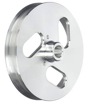 March Performance Mpp 610 610 Clear Powder Coated Billet Aluminum 6 Rib Power Ste Pulley