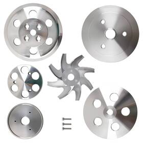 Maxpeedingrods 2v3cbo Short Water Pump 2/3 Grooves Kit Aluminum Triple Groove For Chevy Small Block