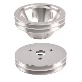 Maxpeedingrods 374lw0 Double Groove Water Pump Pulley For Chevy Small Block 283-350 Short Sbc V8