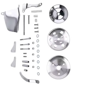3e0omf Maxpeedingrods Long Water Pump Pulley Bracket Kit Fit For Small Block Chevy 307 327 350 400 305