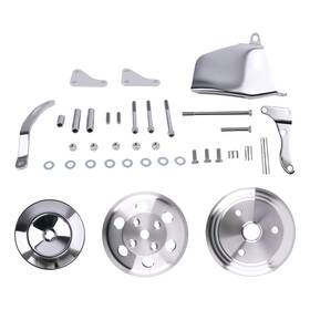 Maxpeedingrods 5qelzu Long Water Pump Pulley Kit For Chevy Sbc 262 265 267 283 302 305 307 327 350 New