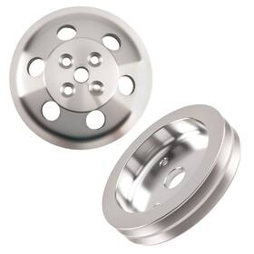 Maxpeedingrods 6v5nl3 Double Groove Water Pump Pulley For Chevy Small Block 283-350 Short Sbc V8