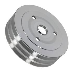 Maxpeedingrods 86cd4p Aluminum Triple 3 Groove Crankshaft Crank Pulley Swp For Small Block Chevy Sbc